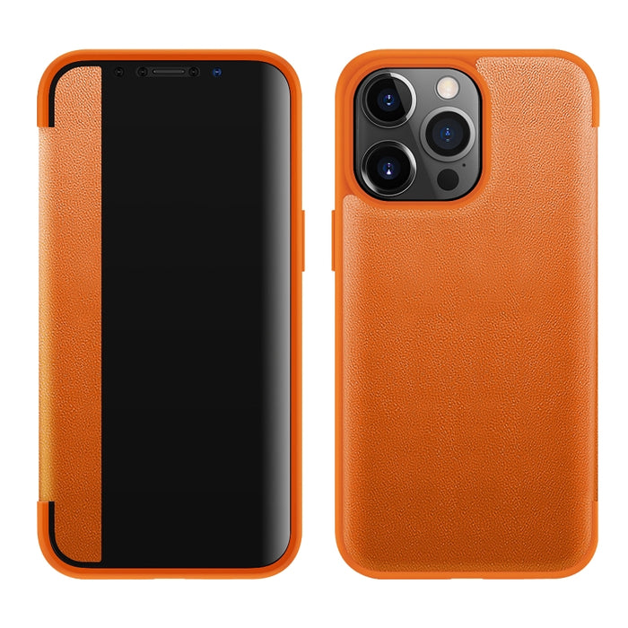 Magnetische Seitenfensteransicht Stoßfeste horizontale Flip-Lederhülle, für iPhone 13 Mini, für iPhone 13, für iPhone 13 Pro, für iPhone 13 Pro Max