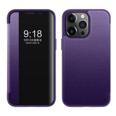 Magnetic Side Window View Shockproof Horizontal Flip Leather Case, For iPhone 13 mini, For iPhone 13, For iPhone 13 Pro, For iPhone 13 Pro Max