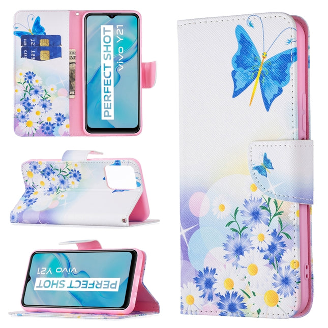 Colored Drawing Pattern Horizontal Flip Phone Leather Case with Holder & Card Slots & Wallet, For vivo Y21, For Samsung Galaxy A13 5G, For Samsung Galaxy S22 Ultra 5G