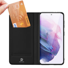 DUX DUCIS Skin Pro Series Horizontal Flip Leather Phone Case with Holder & Card Slots, For Samsung Galaxy S22 5G, For Samsung Galaxy S22 Ultra 5G
