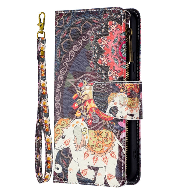Colored Drawing Pattern Zipper Horizontal Flip Phone Leather Case with Holder & Card Slots & Wallet, For Samsung Galaxy S22+ 5G, For Samsung Galaxy S22 Ultra 5G