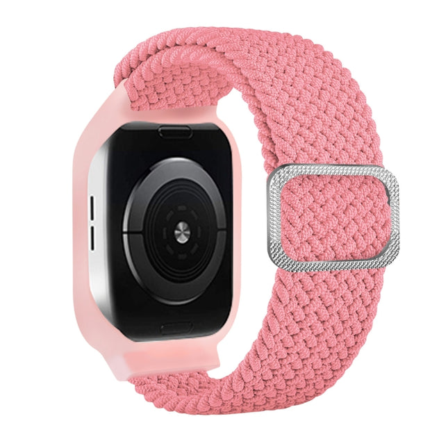TPU Frame Buckle Braid Integrated Replacement Watchband For Apple Watch Series, 6 & SE & 5 & 4 40mm / 3 & 2 & 1 38mm