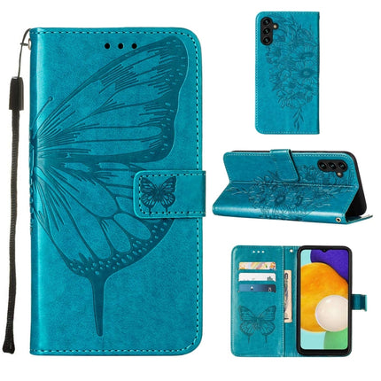 Embossed Butterfly Leather Phone Case with Holder & Card Slot & Wallet & Lanyard, For Samsung Galaxy A13 5G, For Samsung Galaxy F52 5G, For Samsung Galaxy S22 5G