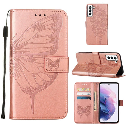 Embossed Butterfly Leather Phone Case with Holder & Card Slot & Wallet & Lanyard, For Samsung Galaxy A13 5G, For Samsung Galaxy F52 5G, For Samsung Galaxy S22 5G