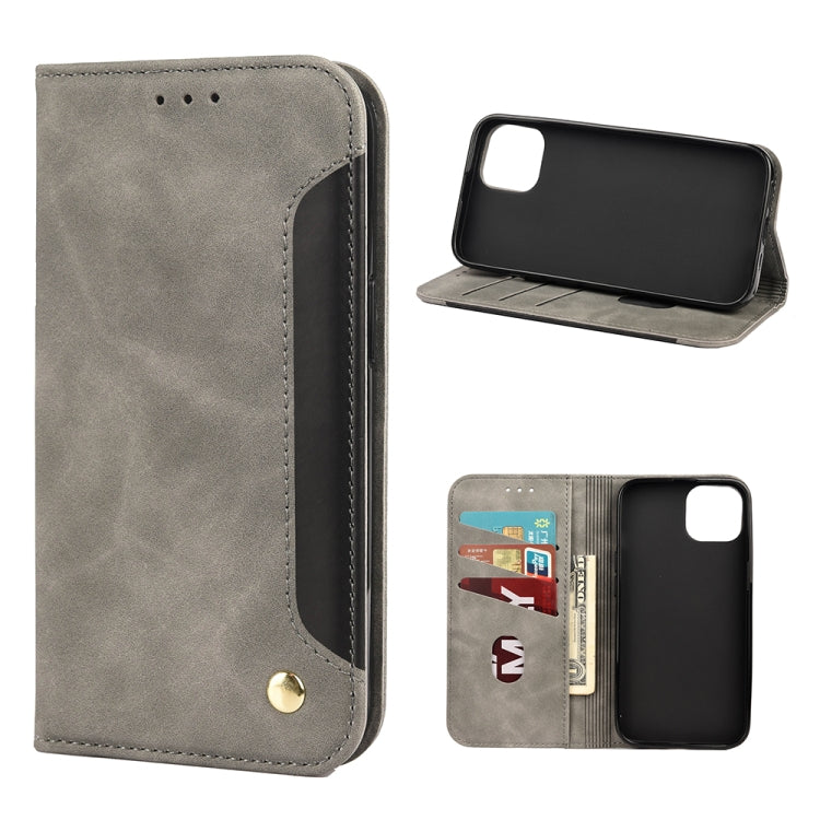 Skin Feel Splicing Leather Phone Case