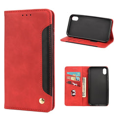 Skin Feel Splicing Leather Phone Case, For iPhone 11, For iPhone XS Max, For iPhone X / XS, For iPhone XR, For iPhone SE 2022 / SE 2020 / 8 / 7