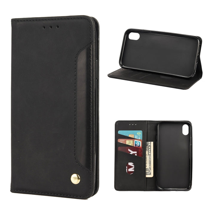 Skin Feel Splicing Leather Phone Case, For iPhone X / XS, For iPhone XR, For iPhone SE 2022 / SE 2020 / 8 / 7, For iPhone 8 Plus & 7 Plus