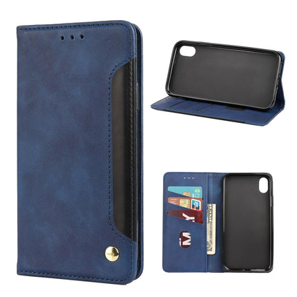 Skin Feel Splicing Leather Phone Case, For iPhone X / XS, For iPhone XR, For iPhone SE 2022 / SE 2020 / 8 / 7, For iPhone 8 Plus & 7 Plus