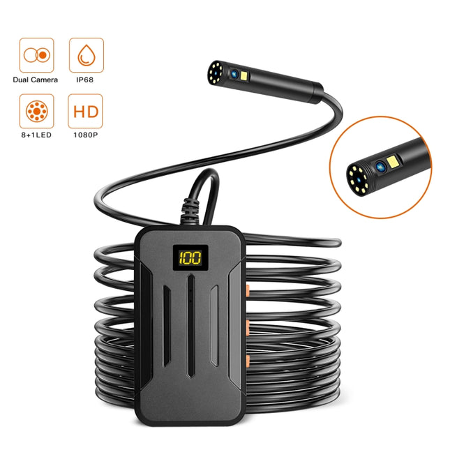 F300 8mm IP68 Watweproof HD Dual Cameras Digital Endoscope, 2m Hard Cable, 5m Hard Cable, 10m Hard Cable