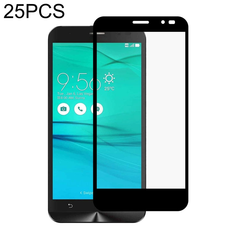 25 PCS Full Glue Full Cover Screen Protector Tempered Glass Film
