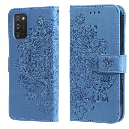 7-petal Flowers Embossed Flip Leather Phone Case with Holder & Card Slots, Samsung Galaxy S22 UItra 5G, For Samsung Galaxy A03s (164.2mm)