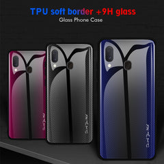 Texture Gradient Glass Protective Case, For Galaxy A20 / A30, For Galaxy A50, For Galaxy A80 / A90, For Galaxy Note 9, For Galaxy Note 10 Pro