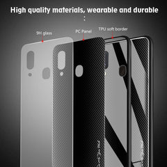 Texture Gradient Glass Protective Case, For Galaxy A20 / A30, For Galaxy A50, For Galaxy A80 / A90, For Galaxy Note 9, For Galaxy Note 10 Pro