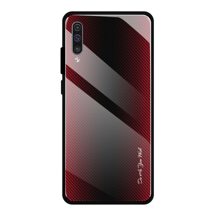 Texture Gradient Glass Protective Case, For Galaxy A20 / A30, For Galaxy A50, For Galaxy A80 / A90, For Galaxy Note 9