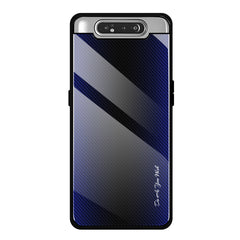 Texture Gradient Glass Protective Case, For Galaxy A20 / A30, For Galaxy A50, For Galaxy A80 / A90, For Galaxy Note 9, For Galaxy Note 10 Pro