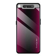 Texture Gradient Glass Protective Case, For Galaxy A20 / A30, For Galaxy A50, For Galaxy A80 / A90, For Galaxy Note 9, For Galaxy Note 10 Pro