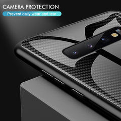 Texture Gradient Glass Protective Case, For Galaxy S10, For iPhone SE 2022 / SE 2020 / 8 / 7, For iPhone XS Max