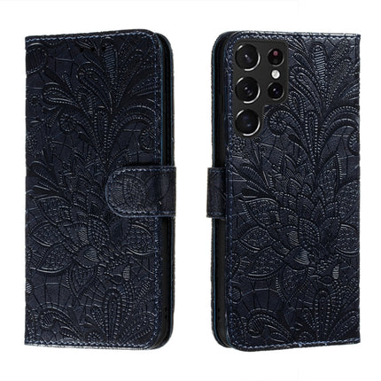 Lace Flower Leather Phone Case with Holder & Card Slots & Wallet & Photo Frame, For Samsung Galaxy S22 5G, For Samsung Galaxy S22 Ultra 5G, For Samsung Galaxy S22+ 5G, For Xiaomi Redmi Note 11