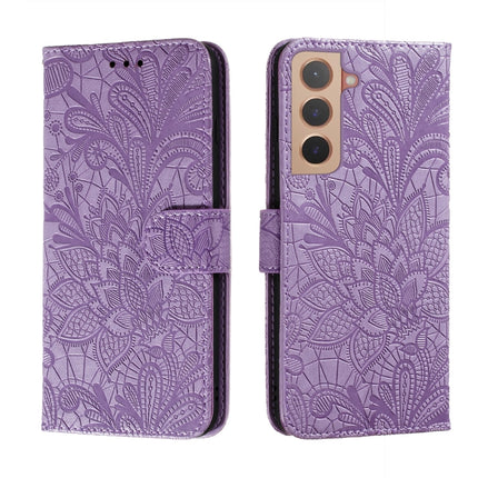Lace Flower Leather Phone Case with Holder & Card Slots & Wallet & Photo Frame, For Samsung Galaxy S22 5G, For Samsung Galaxy S22 Ultra 5G, For Samsung Galaxy S22+ 5G, For Xiaomi Redmi Note 11