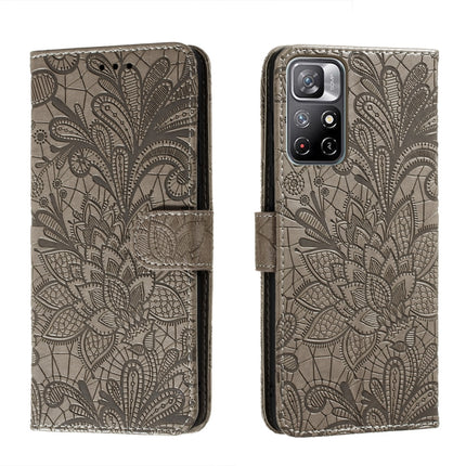Lace Flower Leather Phone Case with Holder & Card Slots & Wallet & Photo Frame, For Samsung Galaxy S22 5G, For Samsung Galaxy S22 Ultra 5G, For Samsung Galaxy S22+ 5G, For Xiaomi Redmi Note 11