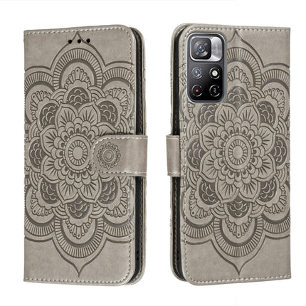 Sun Mandala Embossing Pattern Phone Leather Case with Holder & Card Slots & Wallet & Lanyard, For Xiaomi Redmi Note 11, For Xiaomi Redmi Note 11 Pro