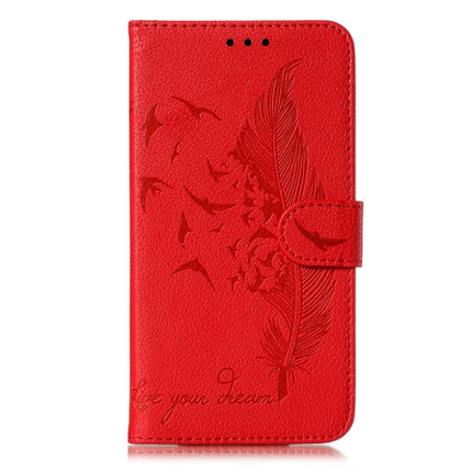 Feather Pattern Litchi Texture Leather Phone Case with Holder & Card Slots & Wallet, For Samsung Galaxy S22 5G, For Samsung Galaxy S22 Ultra 5G, For Samsung Galaxy S22+ 5G, For Xiaomi Redmi Note 11