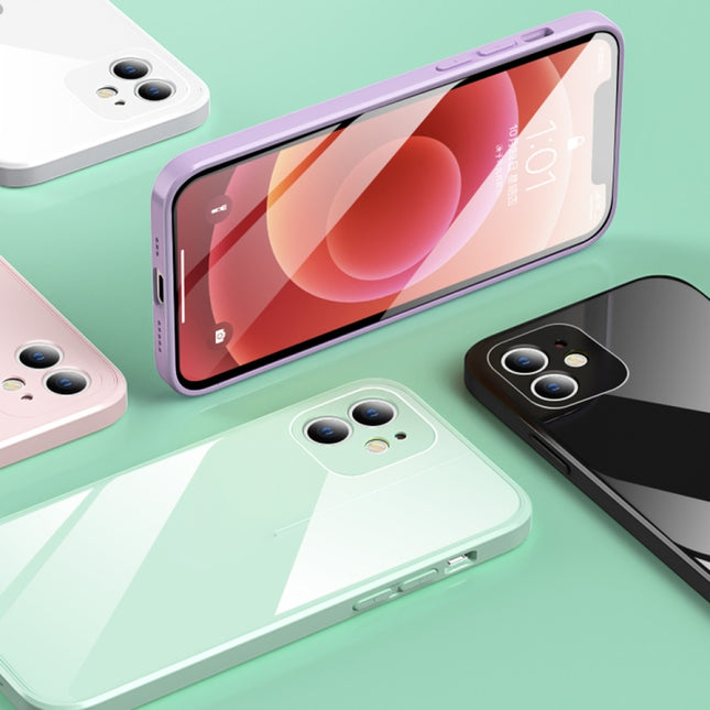 360 Full Coverage Glass Phone Case, For iPhone 13 mini, For iPhone 13, For iPhone 13 Pro, For iPhone 13 Pro Max, For iPhone 12, For iPhone 12 Pro, For iPhone 12 Pro Max, For iPhone 11, For iPhone 11 Pro, For iPhone 11 Pro Max