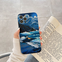 Oil Painting IMD Straight TPU Protective Phone Case, For iPhone 13 Pro Max, For iPhone 13 Pro, For iPhone 13