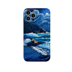 Oil Painting IMD Straight TPU Protective Phone Case, For iPhone 13 Pro Max, For iPhone 13 Pro, For iPhone 13