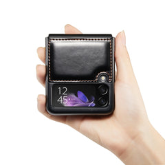 CaseMe 003 Crazy Horse Texture Horizontal Flip Leather Phone Case, For Samsung Galaxy Z Flip3 5G