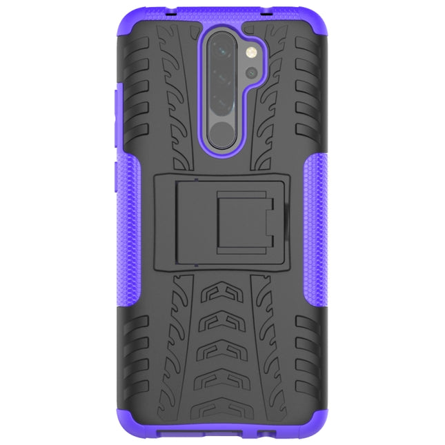 Tire Texture Shockproof TPU+PC Protective Case with Holder, For Xiaomi Redmi Note 8 Pro, For Xiaomi Redmi Note 8