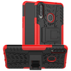 Tire Texture Shockproof TPU+PC Protective Case with Holder, For Galaxy A10s, For Galaxy A20s, For Galaxy A70s