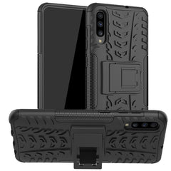 Tire Texture Shockproof TPU+PC Protective Case with Holder, For Galaxy A10s, For Galaxy A20s, For Galaxy A70s