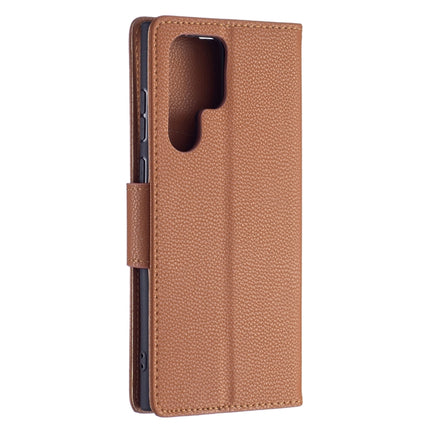Litchi Texture Pure Color Horizontal Flip Leather Phone Case with Holder & Card Slots & Wallet & Lanyard, For Samsung Galaxy S22 Ultra 5G, For Samsung Galaxy S22 5G