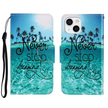 3D Colored Drawing Horizontal Flip Leather Phone Case, For iPhone 13 mini