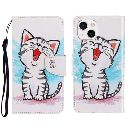 3D Colored Drawing Horizontal Flip Leather Phone Case, For iPhone 13