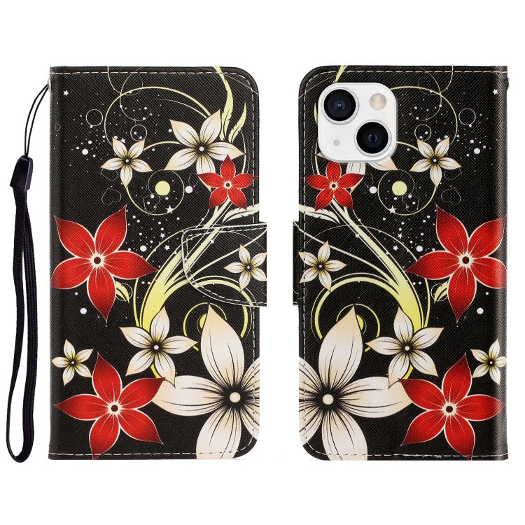 3D Colored Drawing Horizontal Flip Leather Phone Case, For iPhone 13