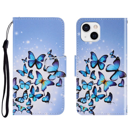 3D Colored Drawing Horizontal Flip Leather Phone Case, For iPhone 13