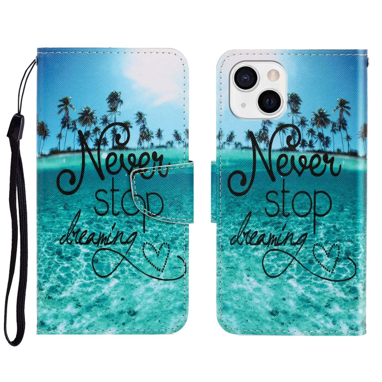 3D Colored Drawing Horizontal Flip Leather Phone Case, For iPhone 13