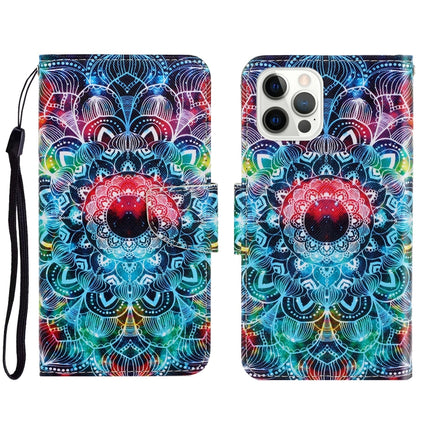 3D Colored Drawing Horizontal Flip Leather Phone Case, For iPhone 13 Pro