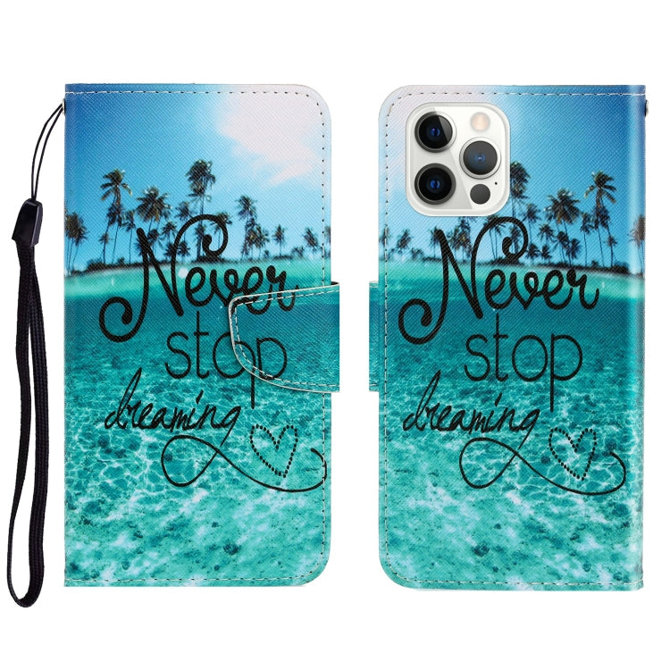 3D Colored Drawing Horizontal Flip Leather Phone Case, For iPhone 13 Pro