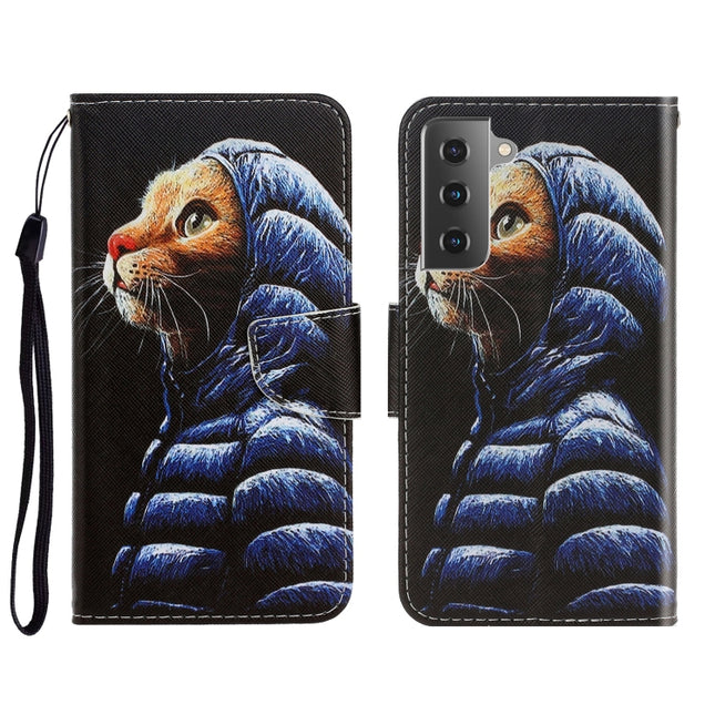 3D Colored Drawing Horizontal Flip Leather Phone Case, For Samsung Galaxy S22 5G