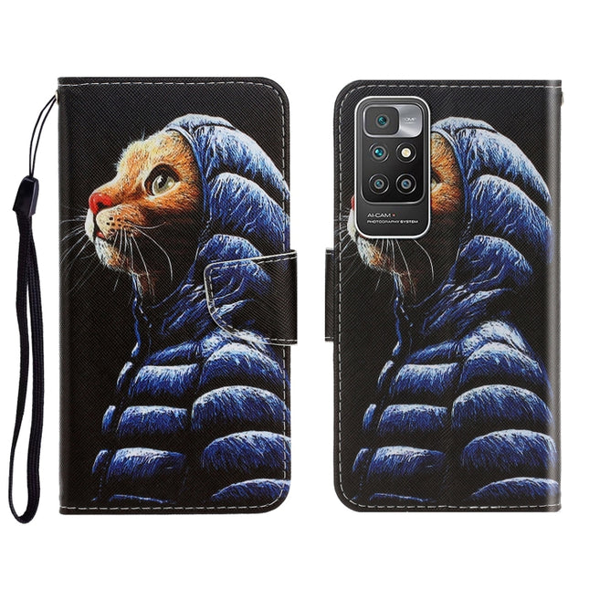 3D Colored Drawing Horizontal Flip Leather Phone Case, For Xiaomi Redmi 10