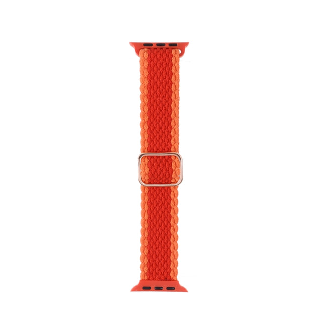 Adjustable Striped Woven Nylon Strap Watchband For Apple Watch Series, 7 41mm / 6&SE&5&4 40mm / 3&2&1 38mm