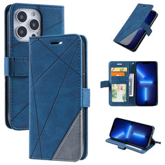 Skin Feel Splicing Horizontal Flip Leather Phone Case, For iPhone 13 Pro Max, For iPhone 13 Pro, For iPhone 13, For iPhone 13 mini