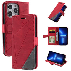 Skin Feel Splicing Horizontal Flip Leather Phone Case, For iPhone 13 Pro Max, For iPhone 13 Pro, For iPhone 13, For iPhone 13 mini