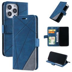 Skin Feel Splicing Horizontal Flip Leather Phone Case, For iPhone 13 Pro Max, For iPhone 13 Pro, For iPhone 13, For iPhone 13 mini