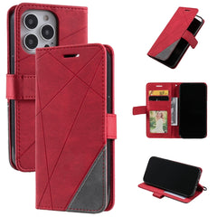 Skin Feel Splicing Horizontal Flip Leather Phone Case, For iPhone 13 Pro Max, For iPhone 13 Pro, For iPhone 13, For iPhone 13 mini