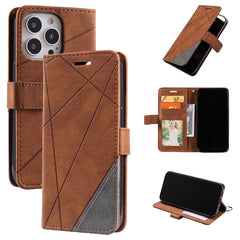 Skin Feel Splicing Horizontal Flip Leather Phone Case, For iPhone 13 Pro Max, For iPhone 13 Pro, For iPhone 13, For iPhone 13 mini