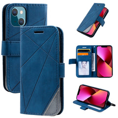 Skin Feel Splicing Horizontal Flip Leather Phone Case, For iPhone 13 Pro Max, For iPhone 13 Pro, For iPhone 13, For iPhone 13 mini